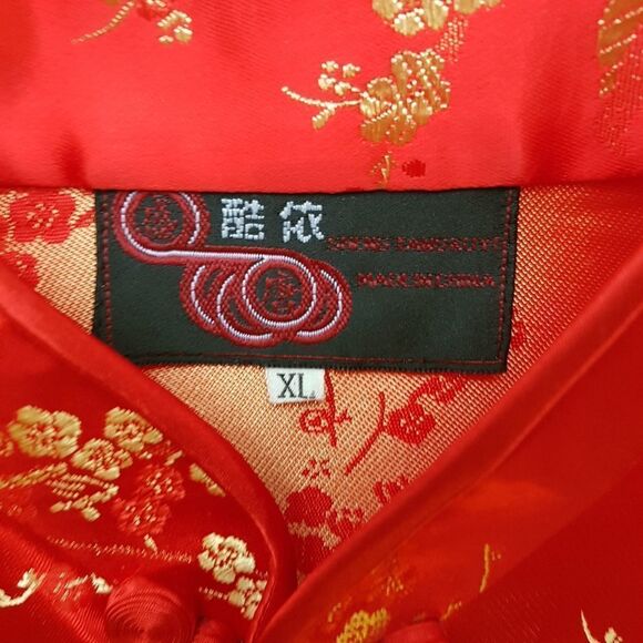 Traditional Chinese Red/Gold Women's Button-up Blouse  Small/Medium Authentic - Picture 3 of 16